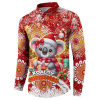 Koality Christmas Button Sweatshirt Cute Aussie Koala Holiday - Wonder Print Shop