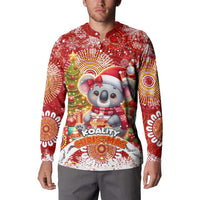 Koality Christmas Button Sweatshirt Cute Aussie Koala Holiday - Wonder Print Shop