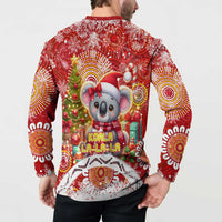 Koality Christmas Button Sweatshirt Cute Aussie Koala Holiday - Wonder Print Shop