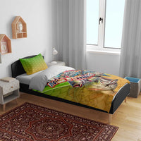Bass Fishing Bedding Set Tropical Explosion Angler Design - Wonder Print Shop
