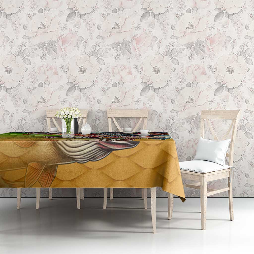 Bass Fishing Tablecloth Tropical Explosion Angler Design - Wonder Print Shop