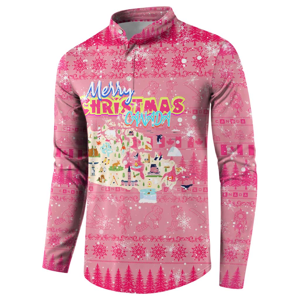 Merry Christmas Canada Button Sweatshirt Xmas Travel Map - Wonder Print Shop