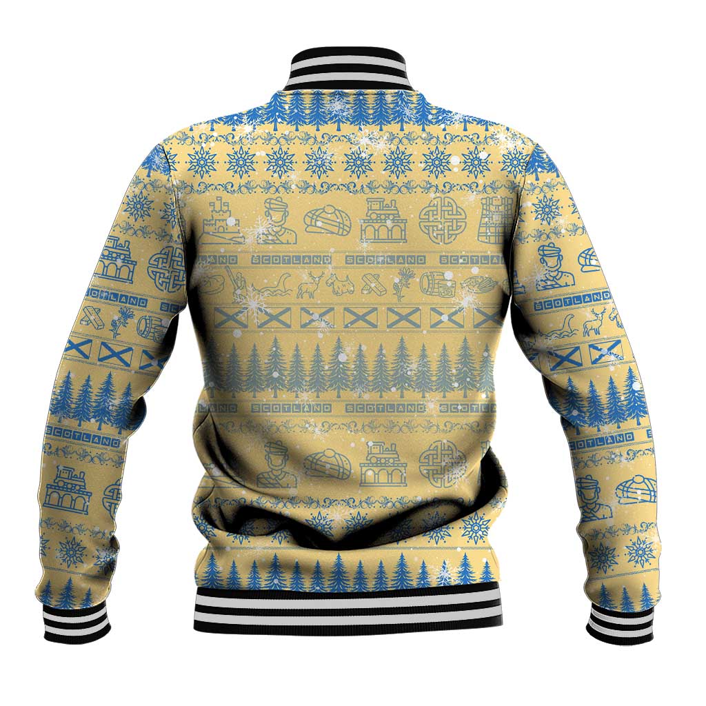 Merry Christmas Scotland Baseball Jacket Xmas Travel Map - Wonder Print Shop