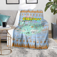 Merry Christmas Iceland Blanket Xmas Travel Map - Wonder Print Shop