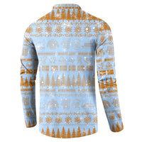 Merry Christmas Iceland Button Sweatshirt Xmas Travel Map - Wonder Print Shop