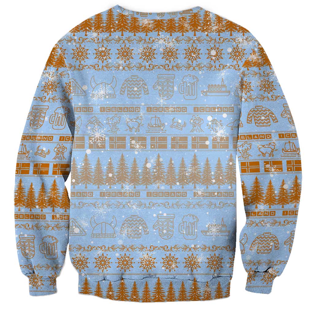 Merry Christmas Iceland Sweatshirt Xmas Travel Map - Wonder Print Shop