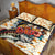 Bass Fishing Reel Cool Dad Quilt Bed Set Tropical Vintage