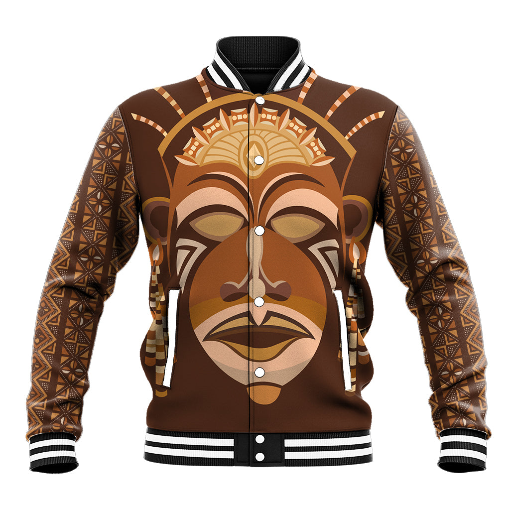 African Women Baseball Jacket Tribal Ethnic Mask - Wonder Print Shop