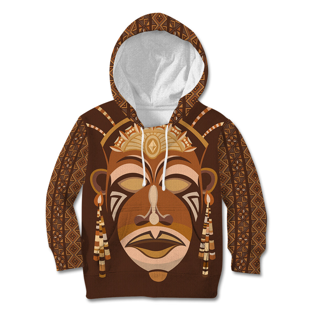 African Women Kid Hoodie Tribal Ethnic Mask - Wonder Print Shop