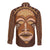 African Women Long Sleeve Button Shirt Tribal Ethnic Mask - Wonder Print Shop