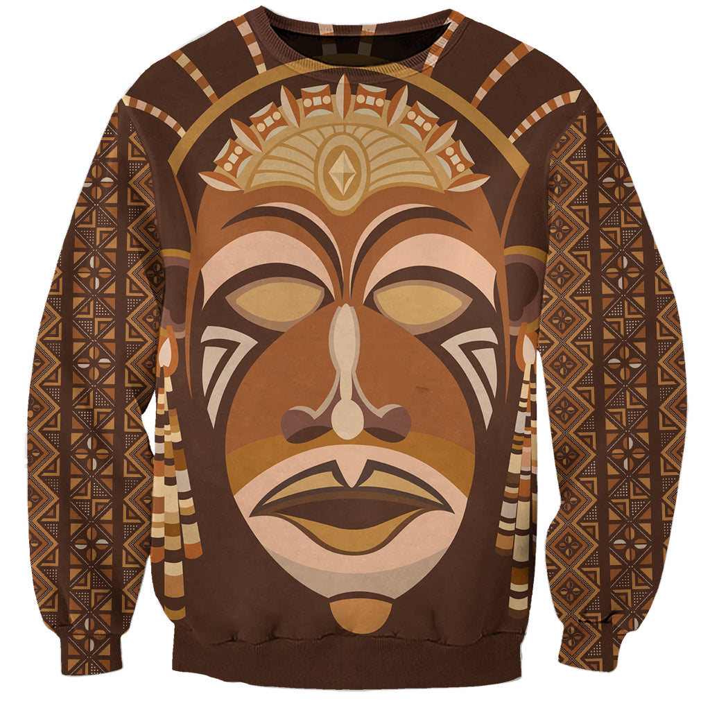 African Women Sweatshirt Tribal Ethnic Mask