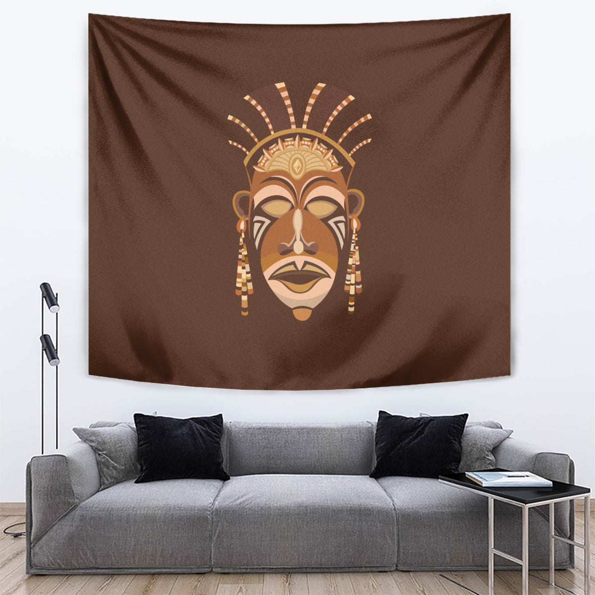 African Women Tapestry Tribal Ethnic Mask