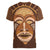 African Women Women V Neck T Shirt Tribal Ethnic Mask