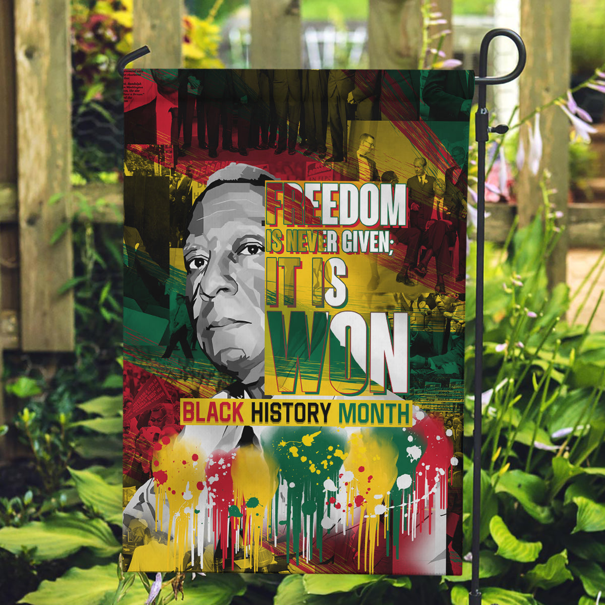 Freedom Is Never Given It Is Won Garden Flag Asa Philip Randolph - Wonder Print Shop