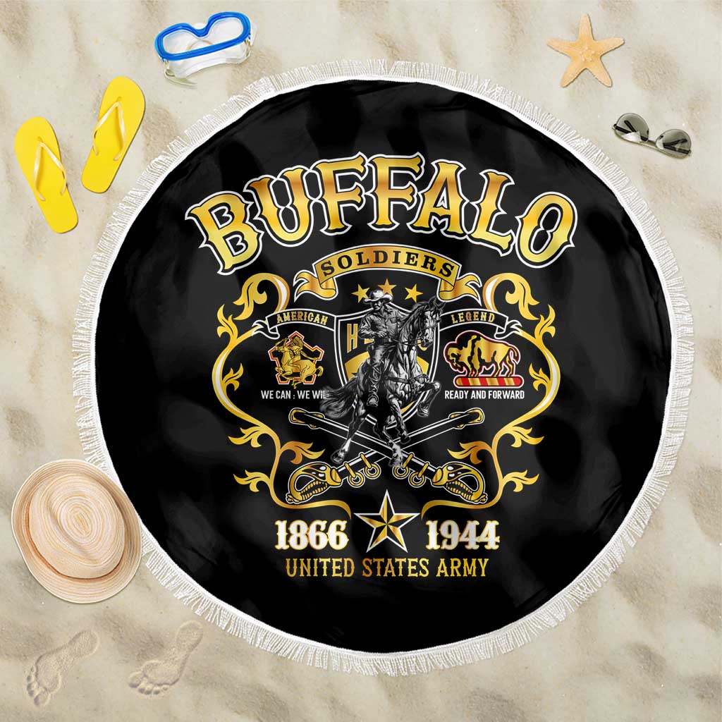 Buffalo Soldiers 1866-1944 Beach Blanket American Legend