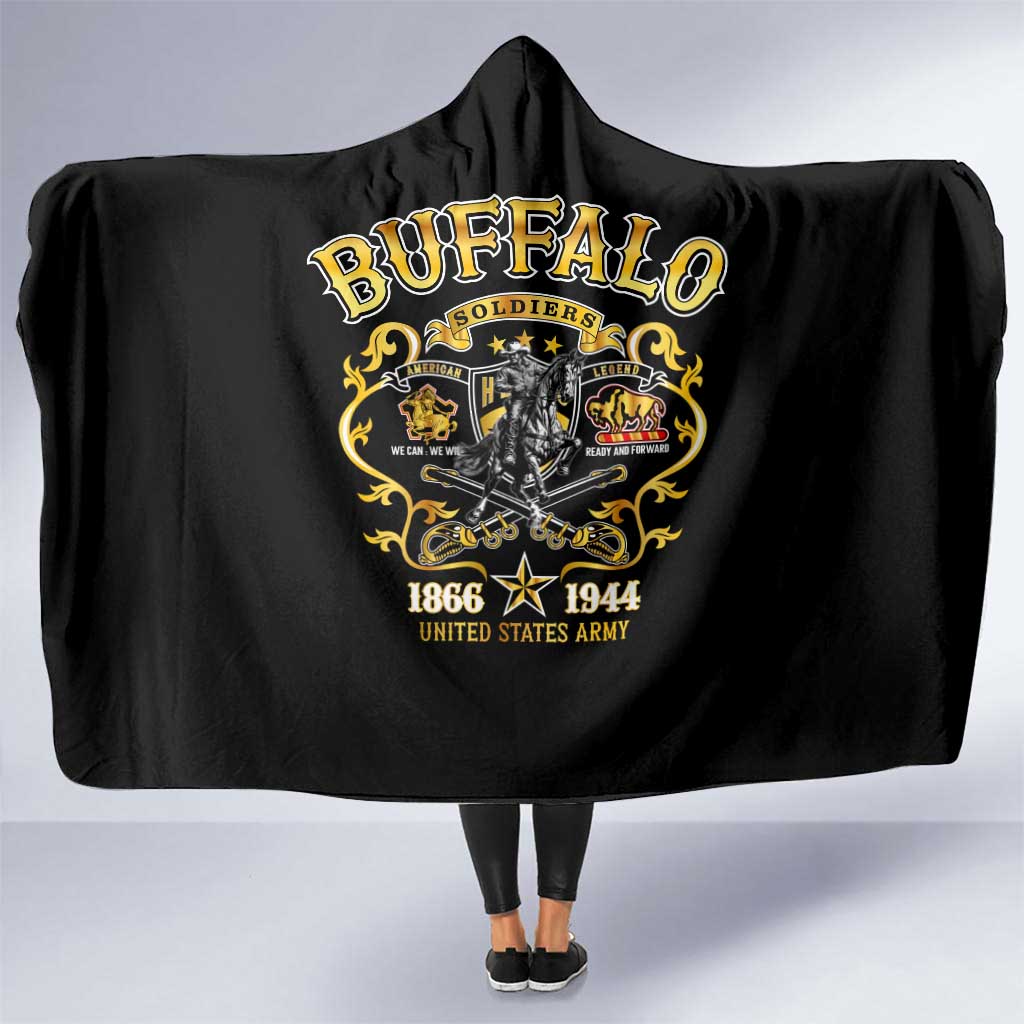 Buffalo Soldiers 1866-1944 Hooded Blanket American Legend