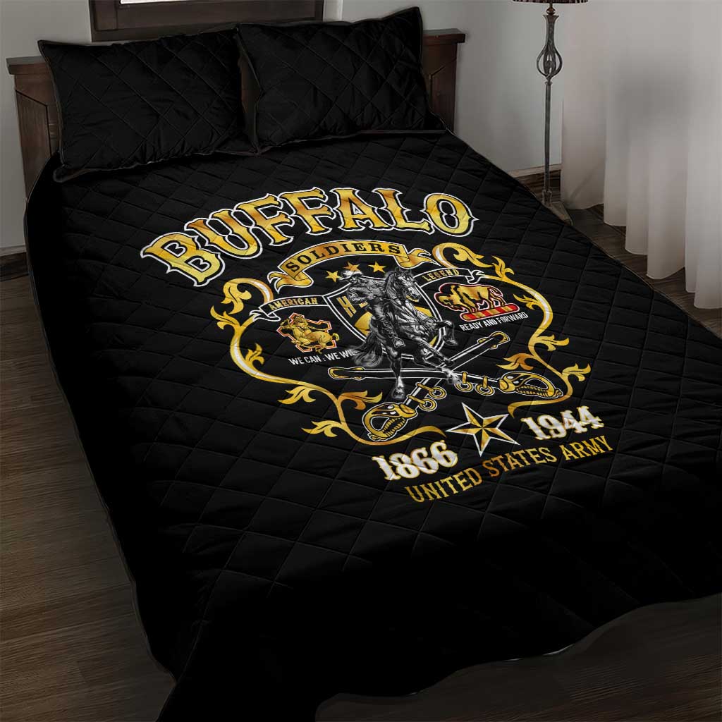 Buffalo Soldiers 1866-1944 Quilt Bed Set American Legend