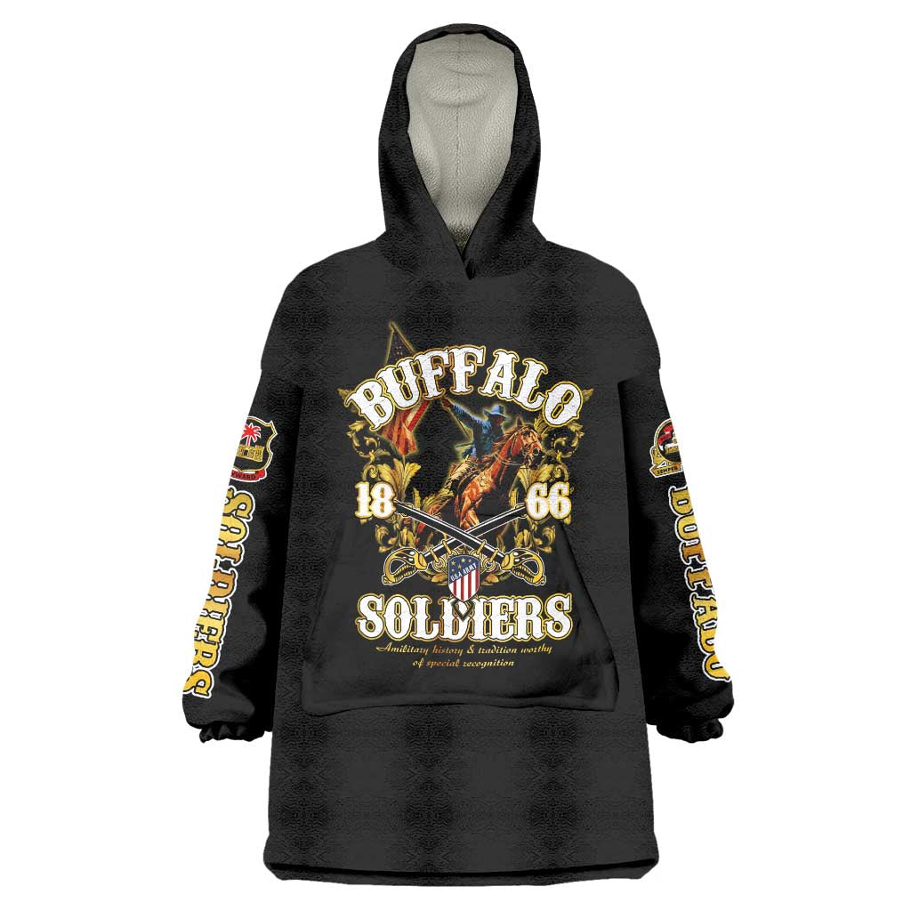 Buffalo Soldiers 1866-1944 Wearable Blanket Hoodie American Legend