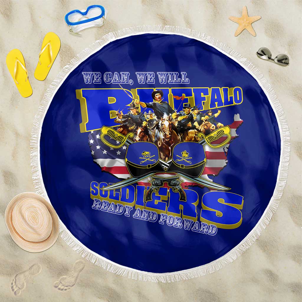 We Can We Will Buffalo Soldiers Beach Blanket Ready and Forward