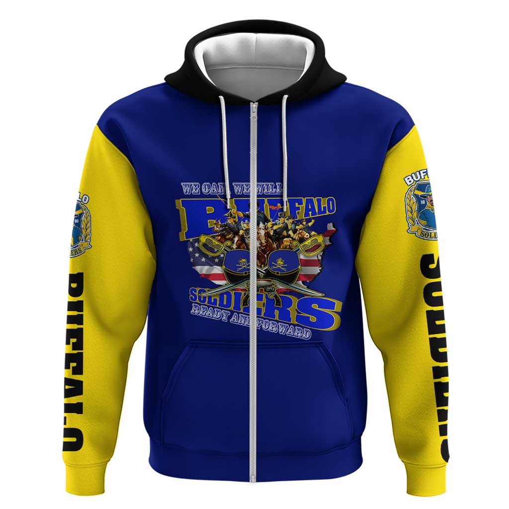 We Can We Will Buffalo Soldiers Zip Hoodie Ready and Forward