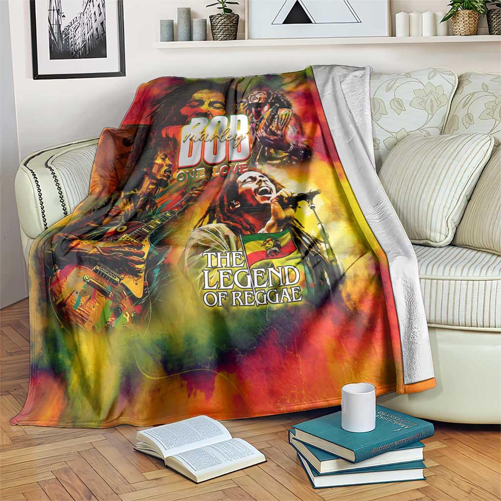 The Legend of Reggae Blanket Bob One Love Colorful Art