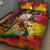 The Legend of Reggae Quilt Bed Set Bob One Love Colorful Art