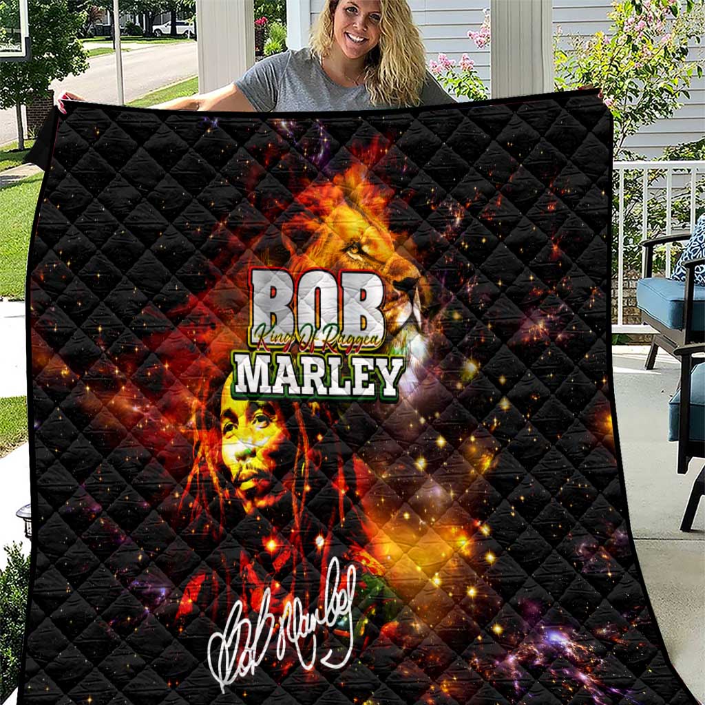 Bob King Of Reggae Quilt Rastafari Lion - You Never Know How Strong You Are