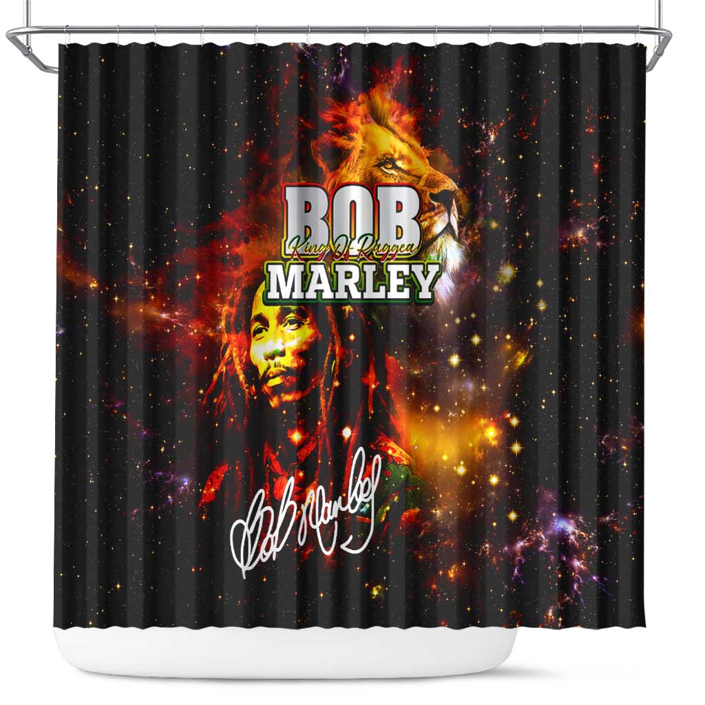 Bob King Of Reggae Shower Curtain Rastafari Lion - You Never Know How Strong You Are