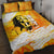 Legend Bob Reggae Quilt Bed Set One Love One Heart Tropical Leaf