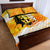 Legend Bob Reggae Quilt Bed Set One Love One Heart Tropical Leaf