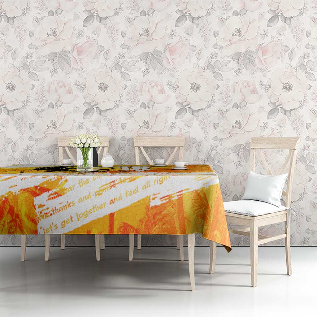 Legend Bob Reggae Tablecloth One Love One Heart Tropical Leaf