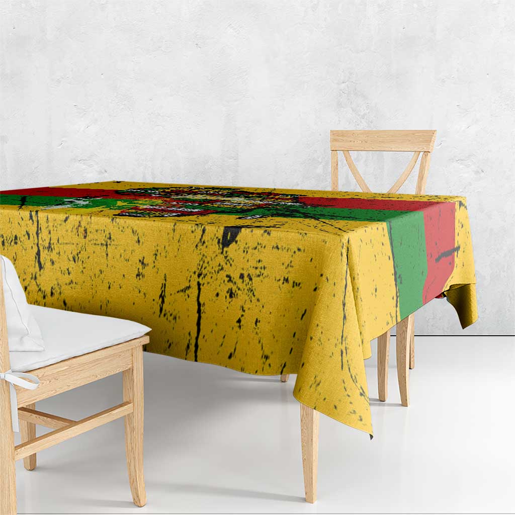 Black History Month Tablecloth Strength Love and Justice Typography