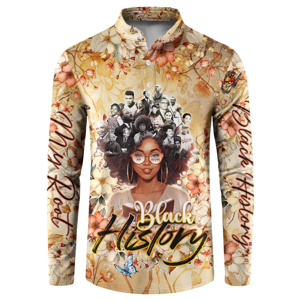 Black History My Roots Button Sweatshirt Civil Rights Leaders African Women