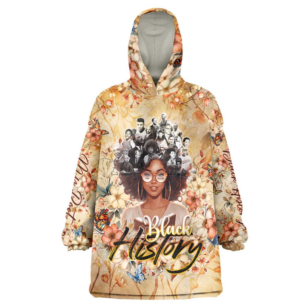 Black History My Roots Wearable Blanket Hoodie Civil Rights Leaders African Women