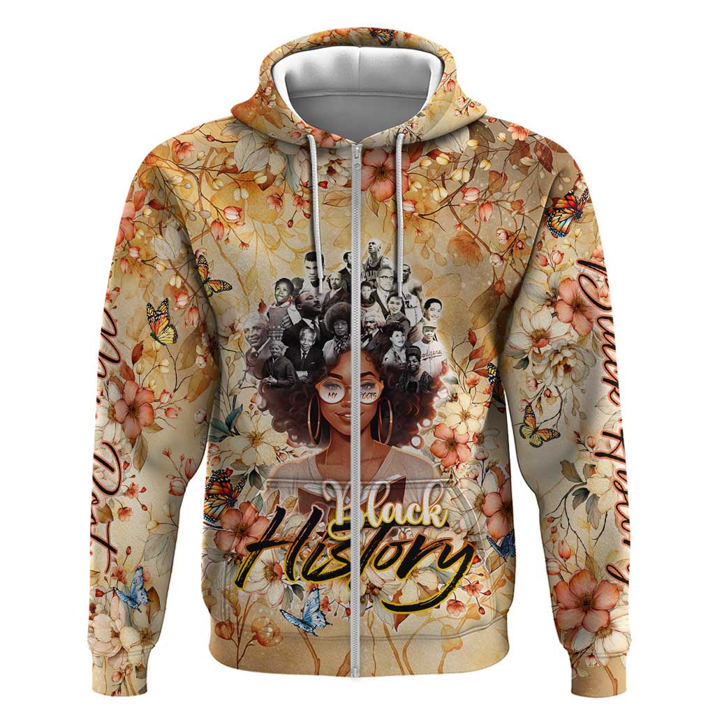 Black History My Roots Zip Hoodie Civil Rights Leaders African Women