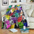 Black History Month Blanket African American Paint Splashes