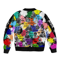 Black History Month Bomber Jacket African American Paint Splashes