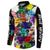 Black History Month Button Sweatshirt African American Paint Splashes