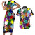 Black History Month Couples Matching Short Sleeve Bodycon Dress and Hawaiian Shirt African American Paint Splashes