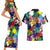 Black History Month Couples Matching Short Sleeve Bodycon Dress and Hawaiian Shirt African American Paint Splashes