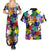 Black History Month Couples Matching Summer Maxi Dress and Hawaiian Shirt African American Paint Splashes