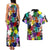 Black History Month Couples Matching Tank Maxi Dress and Hawaiian Shirt African American Paint Splashes