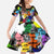 Black History Month Family Matching Long Sleeve Bodycon Dress and Hawaiian Shirt African American Paint Splashes