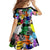 Black History Month Family Matching Long Sleeve Bodycon Dress and Hawaiian Shirt African American Paint Splashes