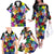 Black History Month Family Matching Off The Shoulder Long Sleeve Dress and Hawaiian Shirt African American Paint Splashes