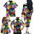 Black History Month Family Matching Off The Shoulder Long Sleeve Dress and Hawaiian Shirt African American Paint Splashes