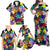 Black History Month Family Matching Off Shoulder Maxi Dress and Hawaiian Shirt African American Paint Splashes