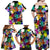 Black History Month Family Matching Off Shoulder Maxi Dress and Hawaiian Shirt African American Paint Splashes