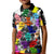 Black History Month Kid Polo Shirt African American Paint Splashes