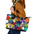 Black History Month Leather Tote Bag African American Paint Splashes